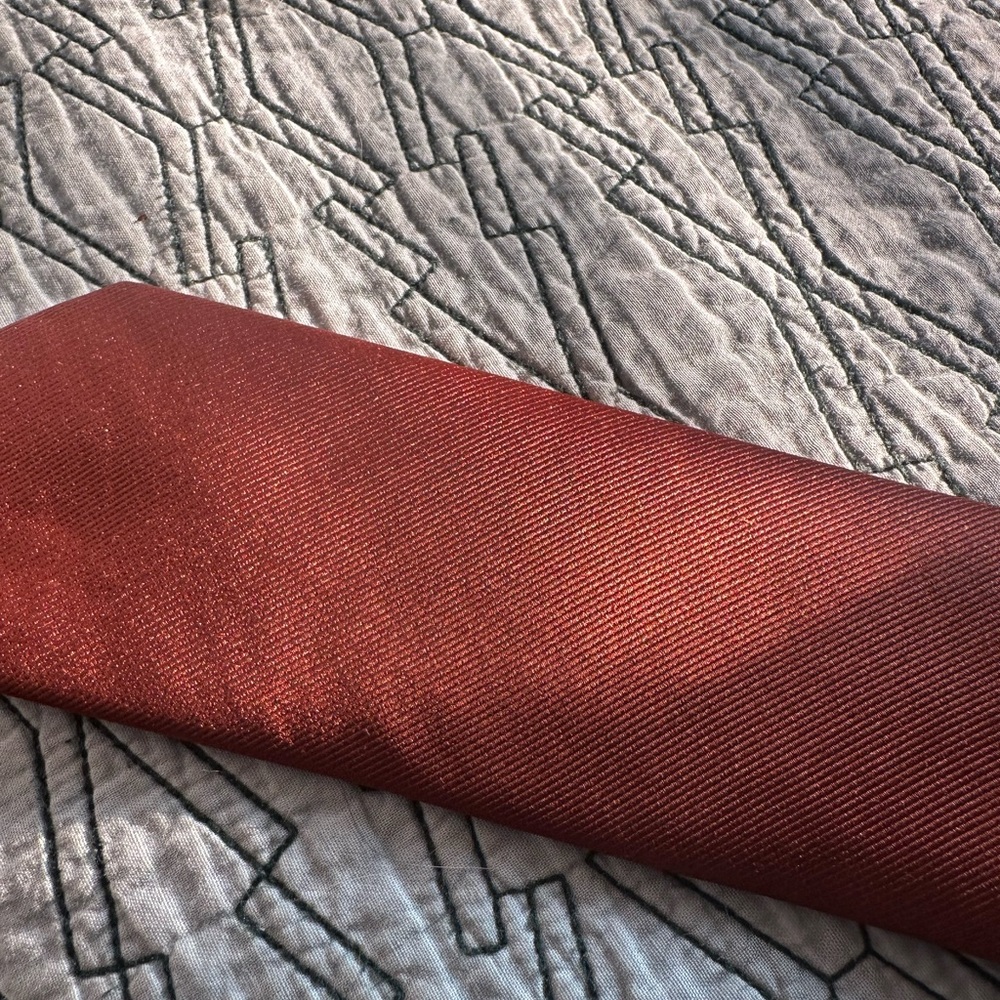 The Tie Bar Burnt Orange Grosgrain Tie